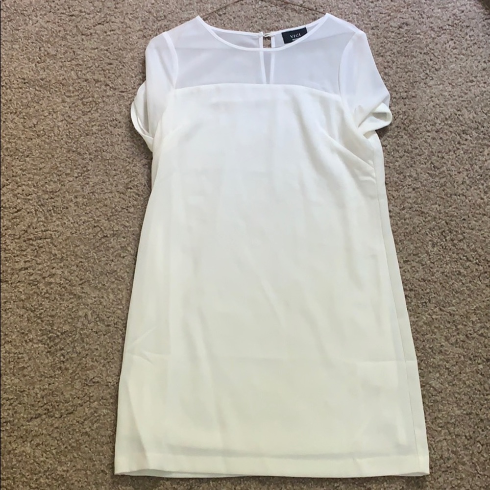 Vixi midi dress with mesh